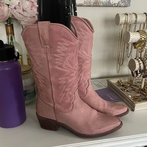Steven Madden Pink Cowboy Boots